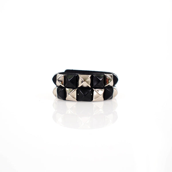 Black & Silver Stud Cuff