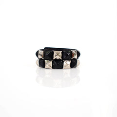 Black & Silver Stud Cuff