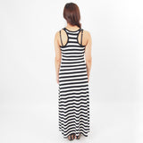 Black and White Stripe Maxi Dress