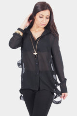 Criss Cross Chiffon Shirt