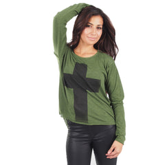 Cross My Back Top - Forest Green