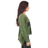 Cross My Back Top - Forest Green