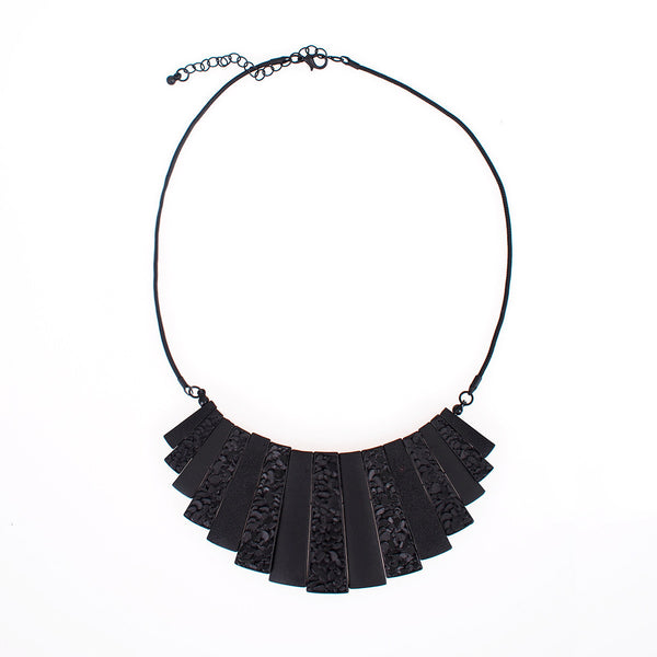 Black Fan Necklace