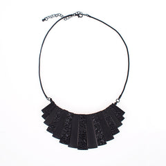 Black Fan Necklace