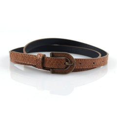 Brown Faux Reptile Skin Belt