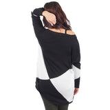 Black N White Oversized Triangle Knit